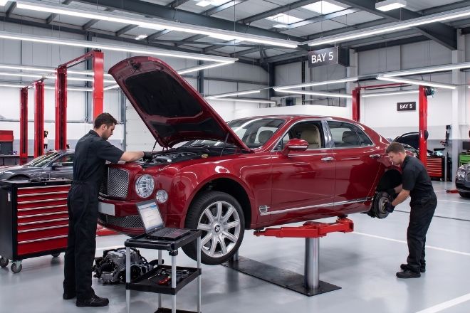 Independent Bentley specialist servicing a Bentley engine in Dubai