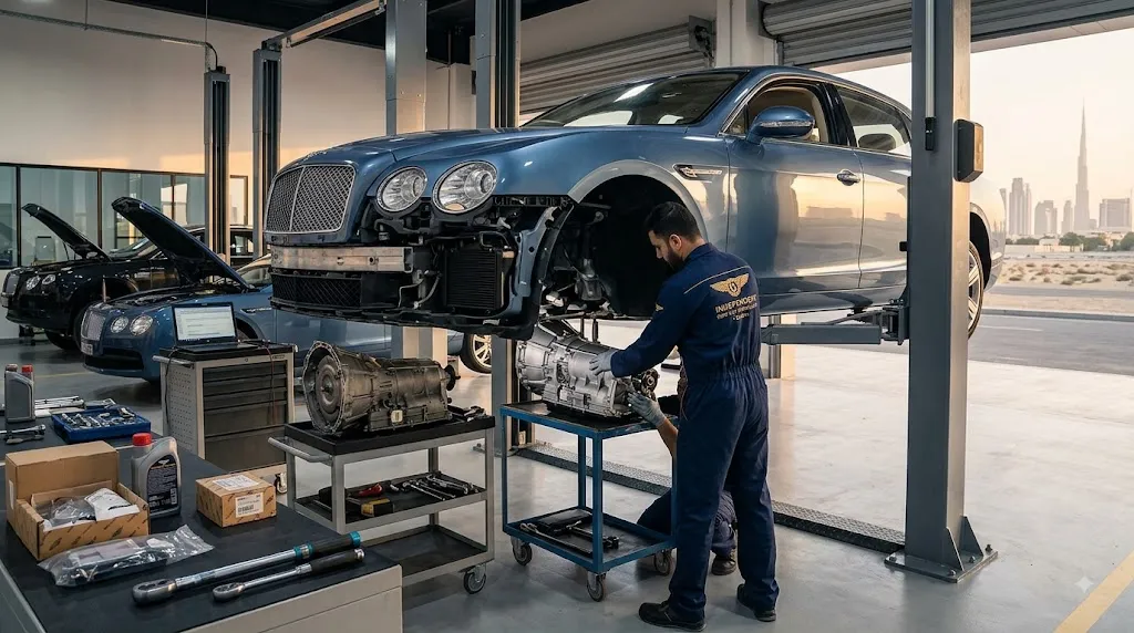 Bentley gearbox replacement and transmission repair by an independent Bentley specialist in Dubai