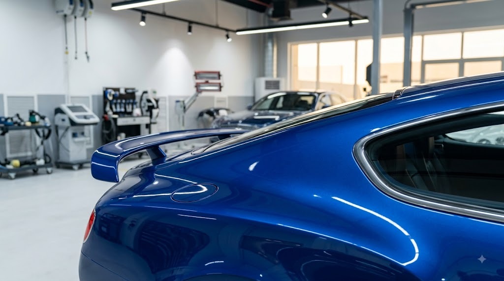 Bentley scratch and dent removal in Dubai — refinished Bentley panel with restored paintwork by an independent specialist